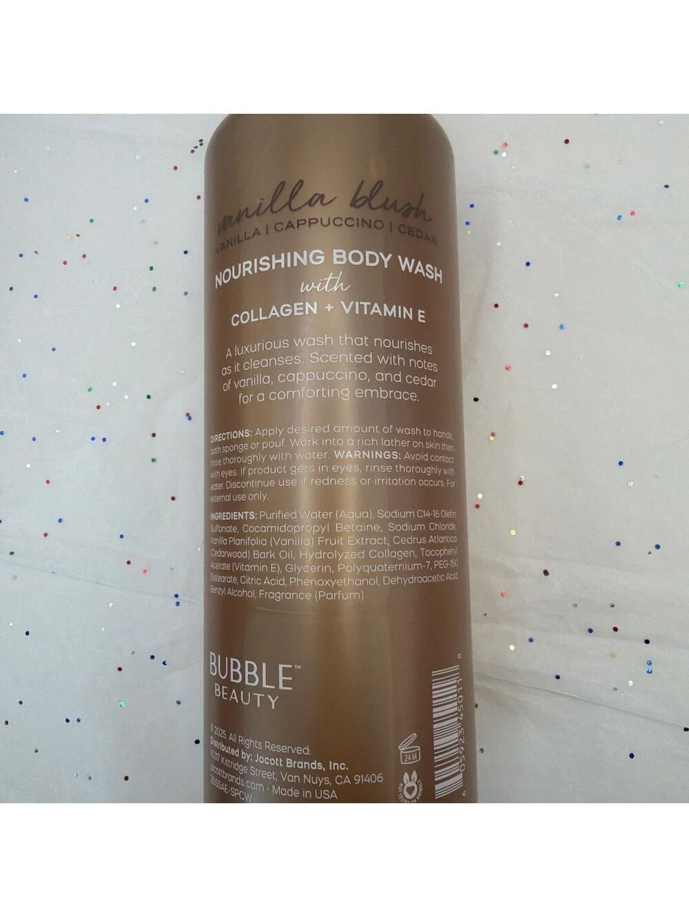 Bubble Beauty Vanilla Blush Body Wash With Collagen Vitamin E 32 fl oz New